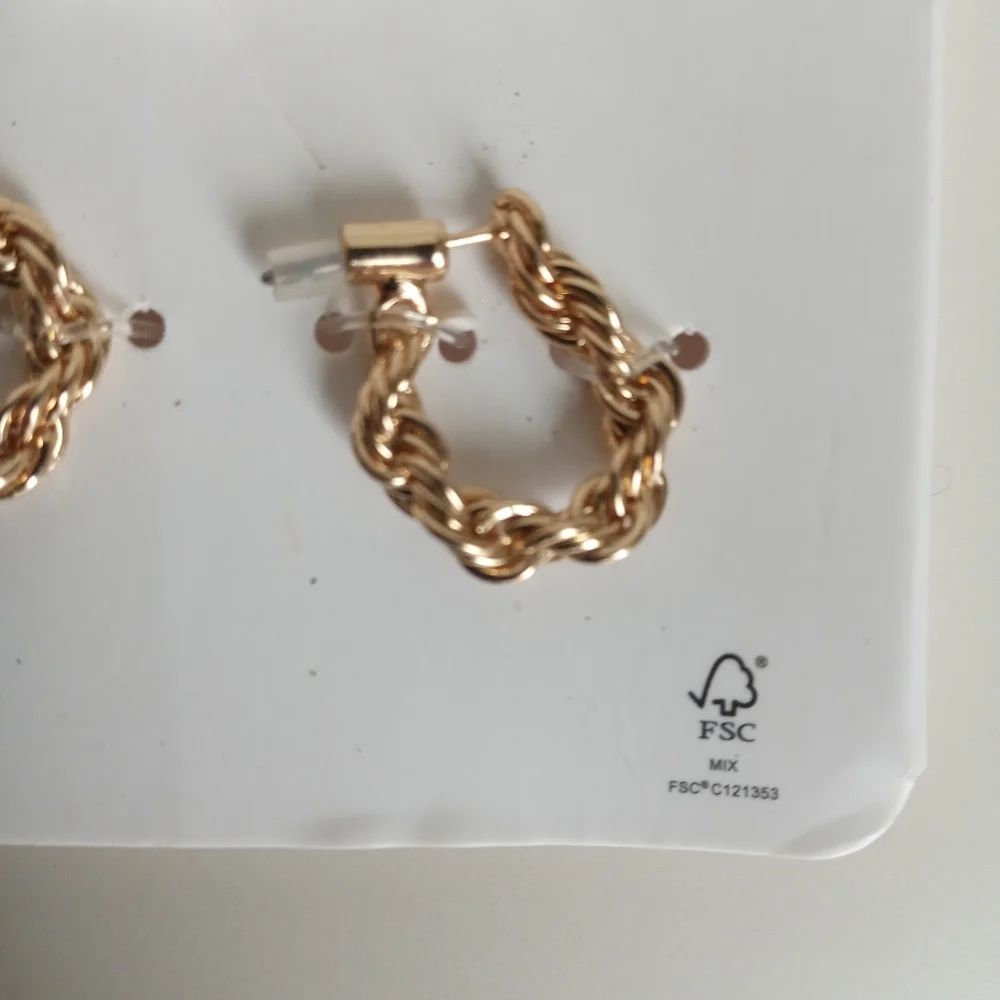 As Is Zara Gold Tone Ear Cuffs and Small Hoops Set